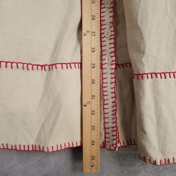 Free People Cream and Red Embroidered Skirt Set - Picture 13 of 16